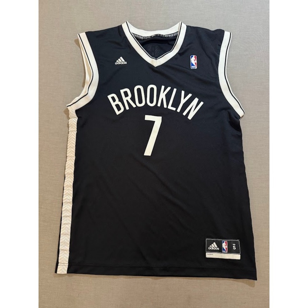Adidas Brooklyn Nets Joe Johnson #7 Basketball Jersey Black White Size S